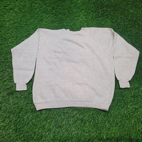 Vintage 1992 Hanes New Jersey Sweatshirt Mens Medium Oversized Cropped - Picture 5 of 6